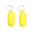 thumbnail image 1 of Anillo de llavero flotante DIFIGURACIÓN ANTI-PIDIDA SECUNDARIO Peso ligero sólido Llavero de color brillante para la navegación surfeando deportes al aire libre Yellow2PCS Eigraketly OD019474-04, 1 of 7