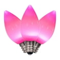 thumbnail image 2 of Vickerman C7 Ceramic LED Pink Bulb  Nickel Base, 120V .6 Watts , 3 diodes, 25 Bulbs per bag, 2 of 3