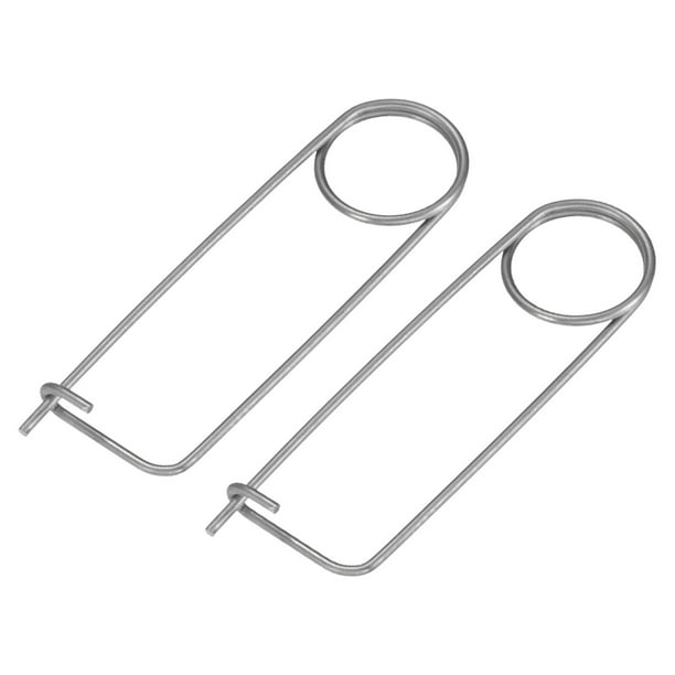 Uxcell 2-Pack Pin de Seguridad de Pasador en Forma de Broche, Pines de Acero Inoxidable M2x58, Sujetadores de Broche de Bloqueo Rápido Clips Retenedores Pesados