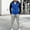 Blue, variant on Letdown Men's Tracksuits 2 Piece Outfits Full Zip Sweatsuit Workout Solid Jacquard Jogging Suit Set Workout Sports Set Sportswear (Khaki, S)