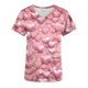 thumbnail image 3 of Fiudx Ropa de Mujer Blusa de Manga Corta con Cuello En V para Mujer, Uniforme de Trabajo, Impresión de Bolsillo, 3 of 3