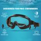 thumbnail image 4 of Gafas de natación miopes de 300 grados | Protección UV antivaho | Correa de silicona ajustable | Blanco o negro | Para nadadores miopes | 1 paquete | 6.85x3.35 pulgadas | Visión subacuática clara, 4 of 5