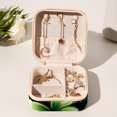 thumbnail image 6 of St. Patrick's Day Travel Portable Square Jewelry Box Earring Necklace Bracelet Holder Organizer Display Case Stand Decorative Box Storage Box, 6 of 6
