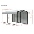 thumbnail image 4 of Arrow 10 x 24 x 9 ft Charcoal Carport With 1 Side Wall Kit, 4 of 17
