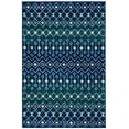 thumbnail image 4 of Unique Loom Tribal Trellis Collection Area Rug - Alaoui (4' 1" x 6' 1" Rectangle Navy and Teal/Ivory), 4 of 11