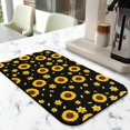 thumbnail image 2 of 2 Pack Washable Rubber Sunflower Cute Floral Dish Drying Mats for Kitchen Counter Home Large Coffee Bar Pad Accessories and Decor for Utensils Stemware (2pcs 18''x24''+19.5''x12''), 2 of 6