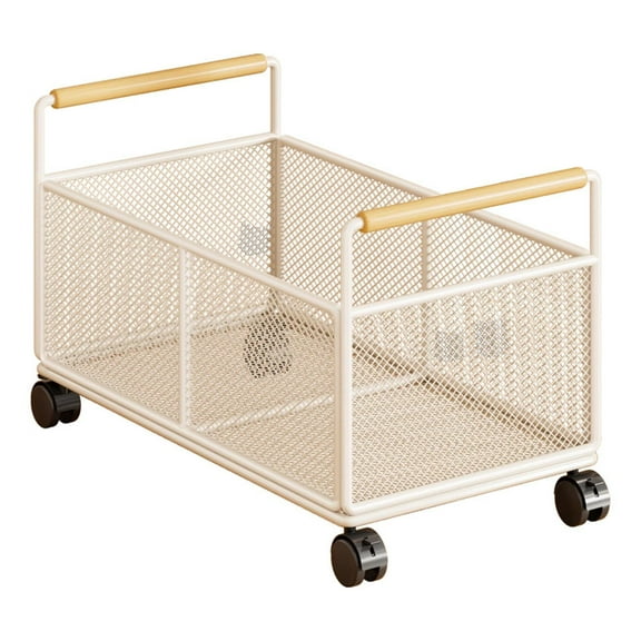 CoudarTitie Mesh Rolling File Cart Mobile Bookshelf Storage Cart for Office Folders Home L