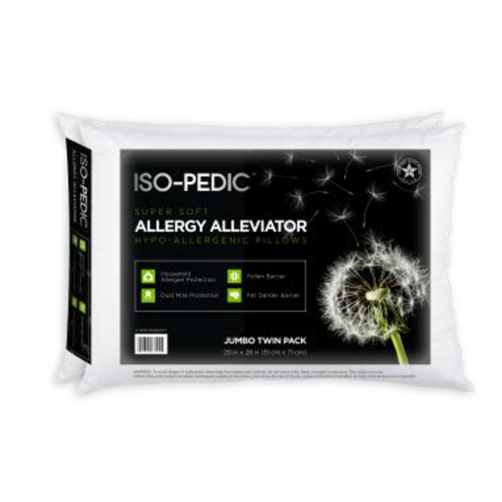 ISOPEDIC Allergy Alleviator Pillow Twin Pack