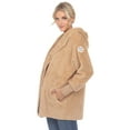 thumbnail image 2 of White Mark Women's Plush Hooded Cardigan with Pockets, 2 of 6