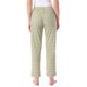 thumbnail image 3 of Pantalones de pijama de algodón a cuadros para mujer, con cintura elástica y bolsillo, pantalones de lounge largos, M, a cuadros amarillos, 3 of 6