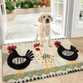 thumbnail image 1 of Welcome Doormat with Rabbit Chick Cow Designs Non Slip Silicone Back Doormat for Front Door Entryway Kitchen Bathroom Porch Indoor Outdoor Decorative Rug Water Absorbent Doormat for Home Decor, 1 of 7