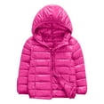 thumbnail image 2 of Sopiago Kids Lightweight Puffer Jacket Boys Girls Winter Jacket Padded Quilted Hooded Coat Toddler Warm Outerwear for Boys Girs 3-4 Years,Hot Pink, 2 of 4