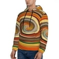 thumbnail image 3 of Honeii Colorful Swirl Pattern Mens Hoodies Men's Loose Sleeve Sweatshirt,Pullover Hooded Sweatshirt for Men,Essentials Hoodie-Medium, 3 of 7