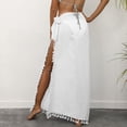 thumbnail image 4 of OSFVNOXV Womens Swim Cover Ups Summer Bohemian Wrap Sarong Skirts Tie Side with Tassels for Bikini Tankini Bathing Suit Bottom, 4 of 6
