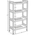 thumbnail image 4 of Asta Shelf Rack 4-Tier Free Standing Rectangular Bathroom Swimming Pool, Utility Storage, indoor/ourdoor, Powder-Coated Metal Storage Shelf Stand B302 Gray, 4 of 7