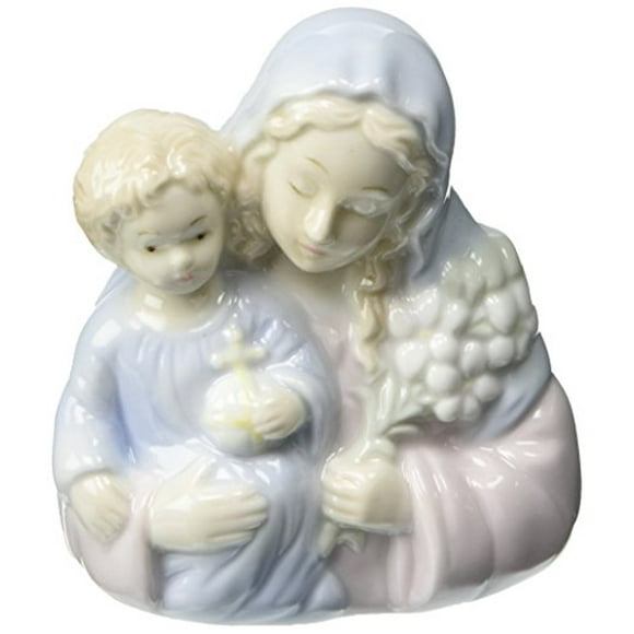 Cosmos N8045A Fine Porcelain Madonna Holding Baby Night Light 3-3/4-Inch