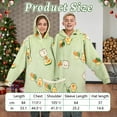 thumbnail image 4 of Couples Hoodies Pajamas Oversized Two Person Hoodie Couple Matching Onesies Flannel Blanket Clothes with Pocektes, 4 of 5