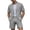 Grey, variant on IWRICH Men's Short Sleeve Suit Sets Plain Formal Blazer Jacket and Shorts Wedding Party Business Casual Attire Yellow XL