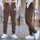 thumbnail image 3 of Pantalones para hombre Venta Pantalones deportivos anchos y elegantes Harajuku Nuevos en poliéster clásico Arrugado Pantalones holgados sueltos largos de verano Casuales para hombre, 3 of 4