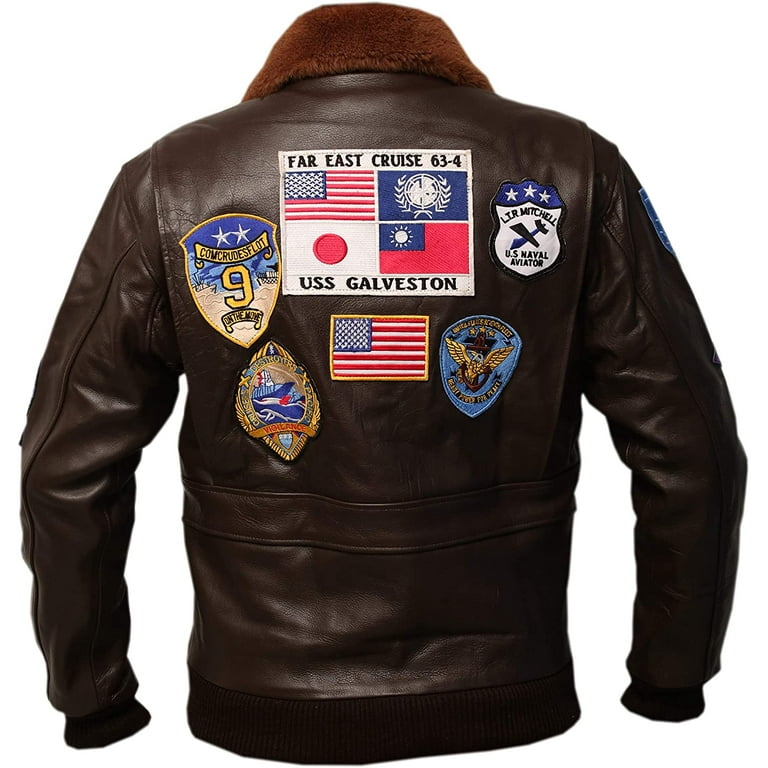 Outfit Craze Men Brown G1 Military WW2 Air Force Bomber Cowhide