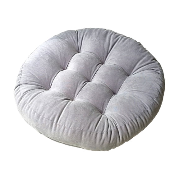 Btomtd Corduroy Round Seat Cushion, 22 inch Soft Floor Cushion for Outdoor Picnic and Indoor Use, Cozy Chair Cushions for Ofiice and Home (Silver)