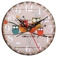 thumbnail image 1 of Reloj de pared redondo de madera con patrón de búho Vintage, creativo, antiguo, decoración para el hogar y la Oficina, 1 ud., #7, 1 of 2