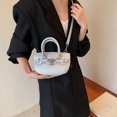 thumbnail image 4 of Bolso Con Asa Hombro Diseñador Lujo Cuero PU Color Sólido Cerradura para Mujer Compras, 4 of 9