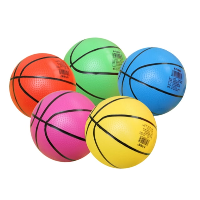 Sonducket Pelotas de juguete para palmaditas, 5 piezas, redondas y de tacto cómodo, cómodas para llevar a cualquier lugar, pelota de cuero Deportes y aire libre baloncesto