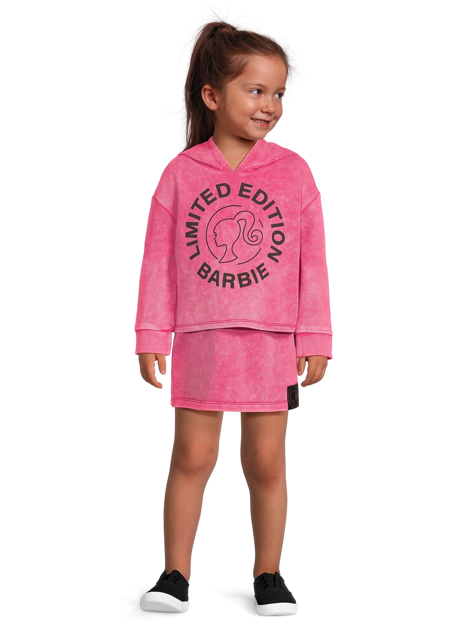 Barbie Toddler Girls Hoodie and Skirt Set, 2-Piece, Sizes 2T - 5T