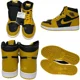 thumbnail image 2 of N I-K-E A i r-Jor-dan 1 RETRO HIGH OG Pollen A i r-Jor-dan 1 Sneakers Shoes Yellow Black, 2 of 6