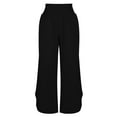 thumbnail image 6 of ShiShine High Waist Capri Pants for Women Wide Leg Flowy Trousers Capris Casual with Pockets, 6 of 7