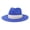 Blue, variant on Womens Mens Wide Brim Straw Panama Hat Fedora Summer Beach Sun Hats UPF50+