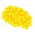thumbnail image 3 of Miangastore 100pcs Ink Caps Disposable Plastic Ink Cups Permanent Eyelash Makeup Eyebrow Tattooing Pigment Container Size M (Yellow), 3 of 9
