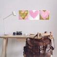 thumbnail image 2 of Stupell Industries Glam Paint Drip Hearts Design Pink Gold Shapes Graphic Art Unframed Art Print Wall Art Set of 3, 12x12, by Lindsay Rodgers, 2 of 5