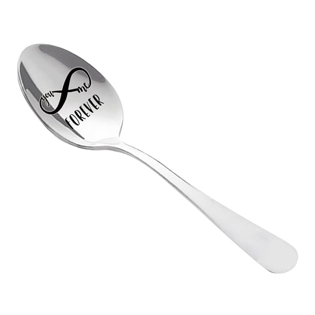 Less Than 5 Tableware Engraved Spoon Wonderful Present for Lover Couple and Girlfriend Boyfriend Tableware Coffee Spoons with Engraving