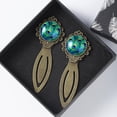 thumbnail image 4 of Peacock feathers Vintage Copper-Colored Lace Bookmarks: Stainless Steel Book Accessories for Readers and Book Lovers - Set of Two, 4 of 5