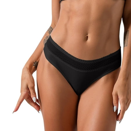 

Qazqa Women s Thong Sports Cotton Thong Fitness Sports Panties Black M