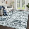 thumbnail image 2 of Hasoo Area Rug Vintage Carpet Anti-Slip Rug Washable Persian Carpet for Living Room Bedroom, Gray, 9' x 12', 2 of 5