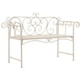 thumbnail image 1 of vidaXL Garden Bench 132 cm Metal Antique White, 1 of 5