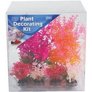 Penn-Plax Plastic Aqua-Plant Aquarium Decoration Kit for Aquariums and Fish Tanks - Vibrant Pink