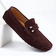 thumbnail image 6 of Big Size Men's Casual Loafers Slip On Leather Shoes Comfortable Lightweight Driving Shoes Male Moccasins Classic Penny Loafer Flats Boat Shoes Outdoor Walking Shoes, 6 of 13