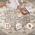 thumbnail image 2 of Alfombra redonda LOONGRUG 305x305 cm lavable estilo boho floral, 2 of 7