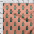 thumbnail image 2 of oneOone Polyester Lycra Peach Fabric Floral & Paisley Block Sewing Craft Projects Fabric Prints By Yard 56 Inch Wide, 2 of 4