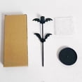 thumbnail image 5 of 7.9in Bat Iron Taper Candlestick – Halloween Party Essential, Seasonal Table Centerpiece Decor Gift, 5 of 7