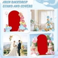 thumbnail image 6 of 7.2FT Arch Stand with Red Arch Cover Set Metal Arch Backdrop Stands and Arch Stand Cover Balloon Wedding Backdrop Arch Covers for Birthday Party Baby Shower Ceremony Banquet Decor, 6 of 7