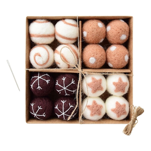 Adornos de bolas de Navidad perfecl 16 piezas marrón