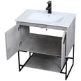 thumbnail image 3 of Elegant Kitchen and Bath 30 inch  Single Bathroom Vanity in Concrete Grey, 3 of 16