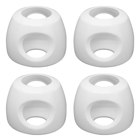 BOKYAN 4-Pack Child Safety Door Knob Covers – Lockable, Eco-Friendly, Easy Install, Protects Kids & Seniors, White