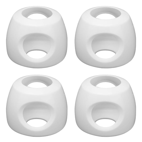 BOKYAN 4-Pack Child Safety Door Knob Covers – Lockable, Eco-Friendly, Easy Install, Protects Kids & Seniors, White