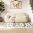 thumbnail image 6 of PamapicLife Plush Fluffy Foam Filled Bean Bag Chair, White, 6 of 7